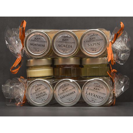 Coffret découverte 5 pots de miel assortis (photo non contractuelle)