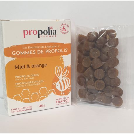 Gommes miel/propolis à l'Orange